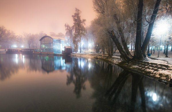 Парк Якутова Уфа зимой