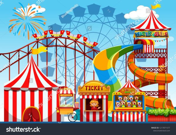 Нарисовать аттракционы