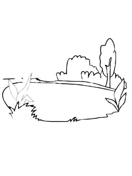 Пруд раскраска для детей