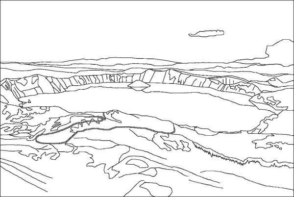 Озеро Байкал раскраска для детей