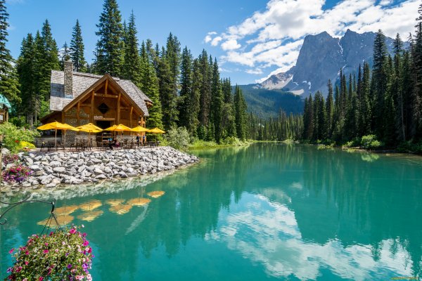 Фахверк Швейцария горы озеро лес лето