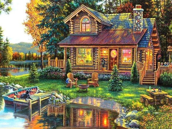 Даррелл Буш домик у озера летом