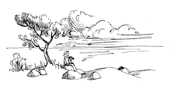 Раскраска иллюстрация к произведению Васюткино озеро