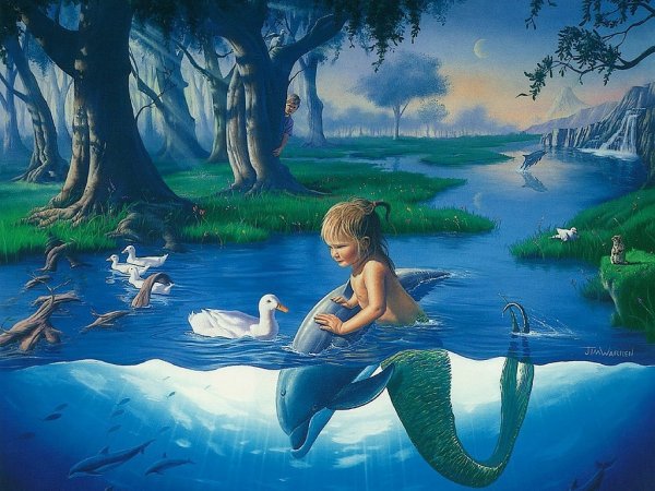 Волшебное озеро с Русалками