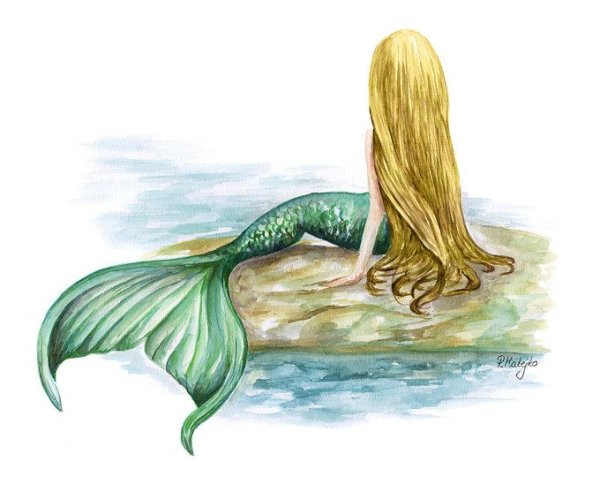 Русалка рисунок
