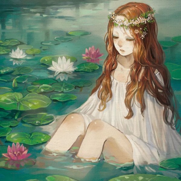 Девушка в венке арт