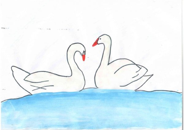 Нарисовать лебедя
