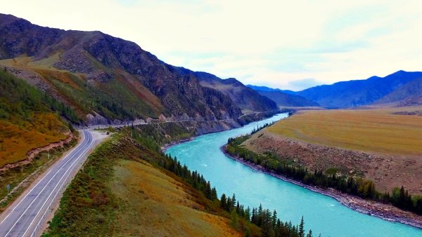 Долина реки Катунь горный Алтай