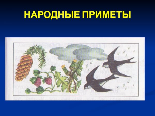 Народные приметы о погоде иллюстрации