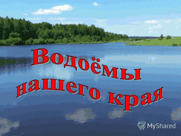 Водоемы нашего края