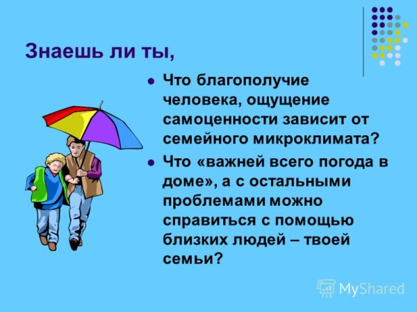 Благополучие человека зависит от