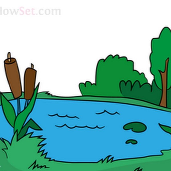 Озеро рисунок