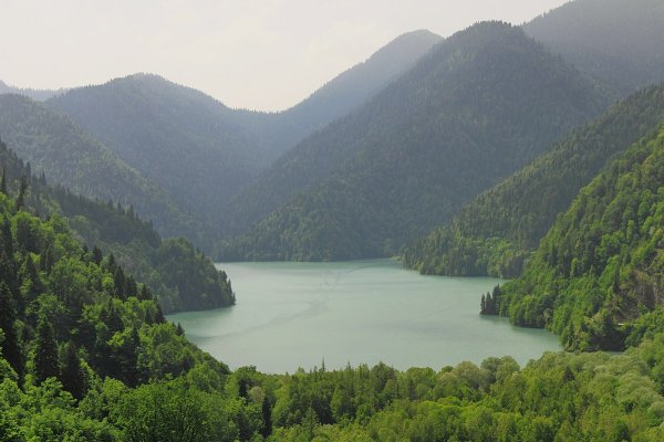 Озеро Рица с высоты