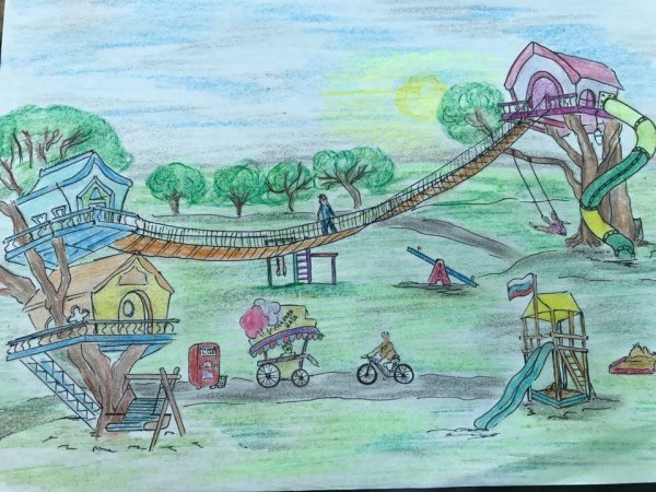 Парк детский рисунок