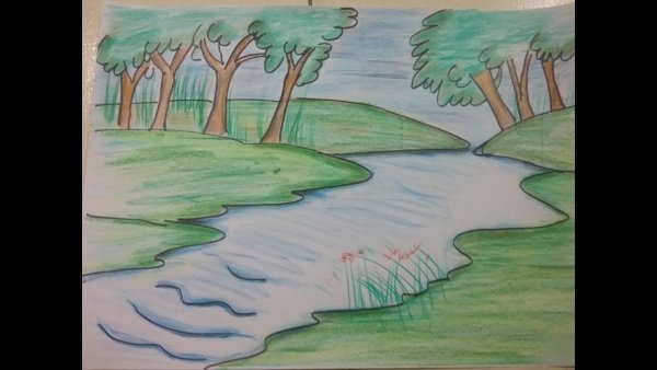 Рисунок на тему река