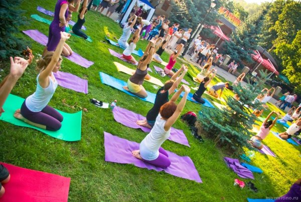 Занятия йогой на природе