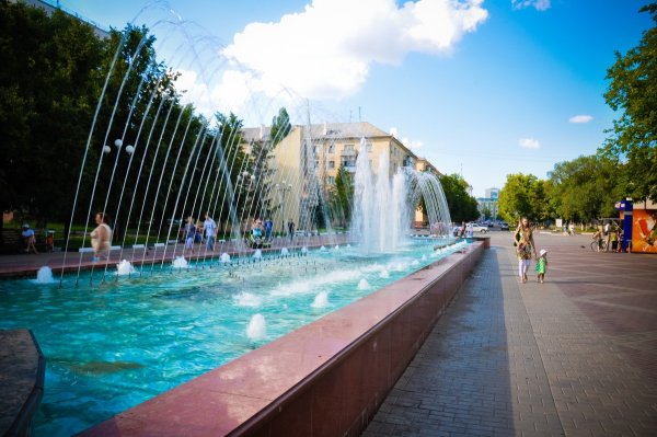 Парк Победы Белгород фонтан