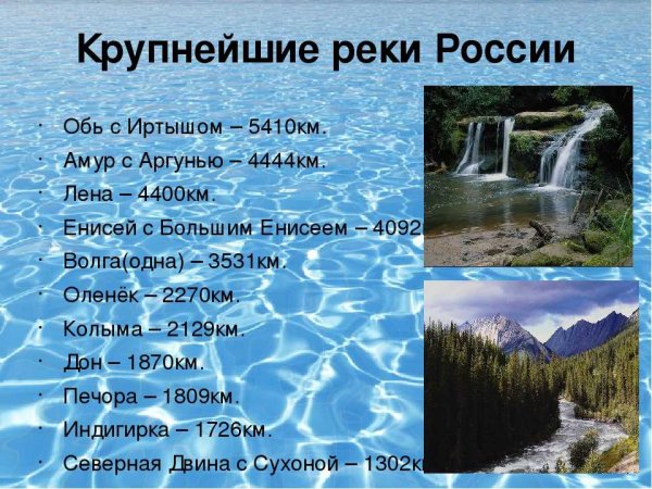 Крупные реки России