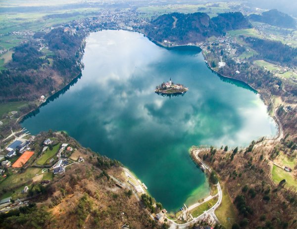 Озеро Балатон с высоты птичьего полёта