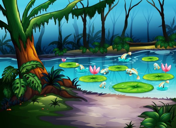 Болото из мультика