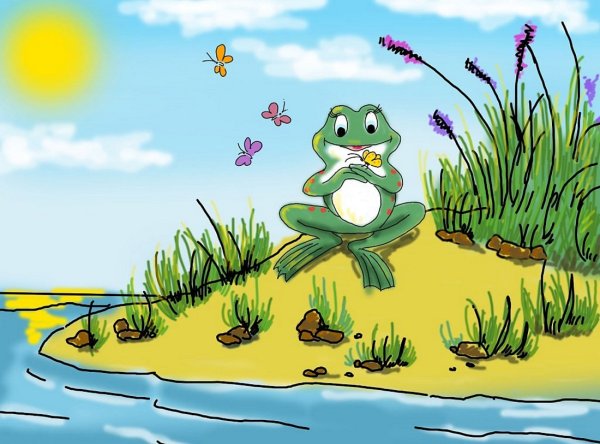 Лягушка путешественница болото