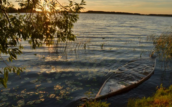 Озеро Ломпадь шторм