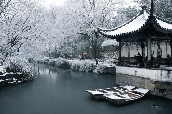 Китайский сад зимой
