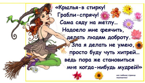 Женщина на метле стихи