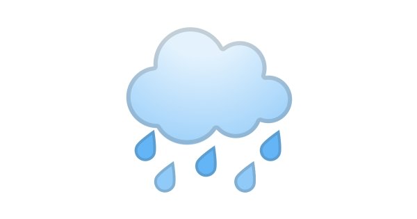 Тучка с каплями