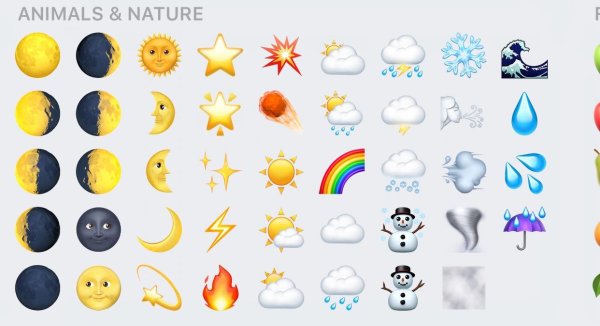 Солнце и Луна ЭМОДЖИ