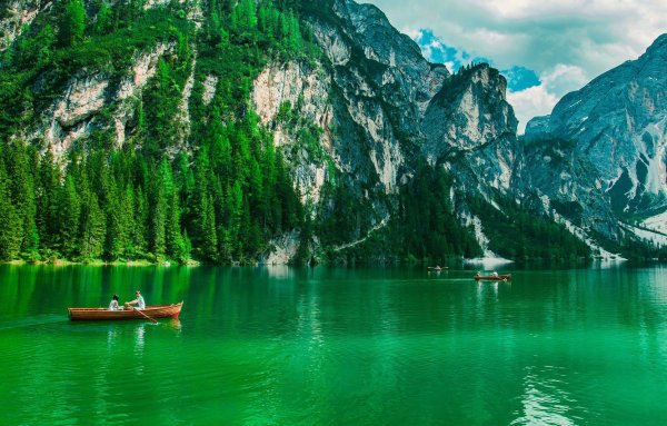 Италия Альпы озеро Брайес