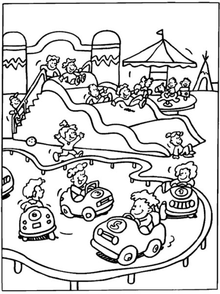 Парк раскраска для детей