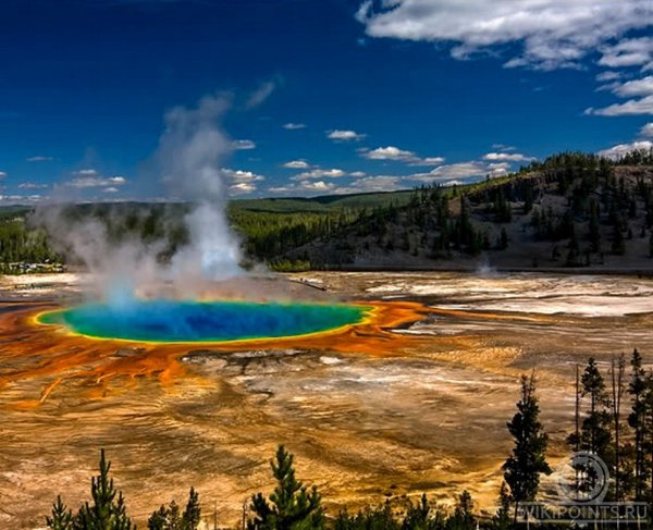 Озеро утренней славы национальный парк Yellowstone