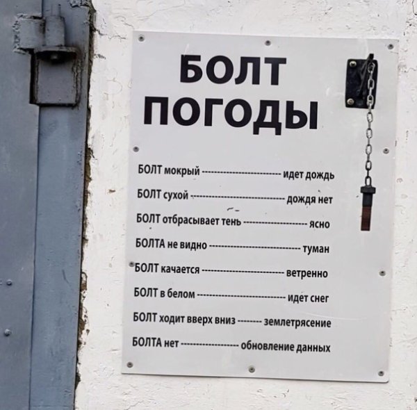 Болт определения погоды