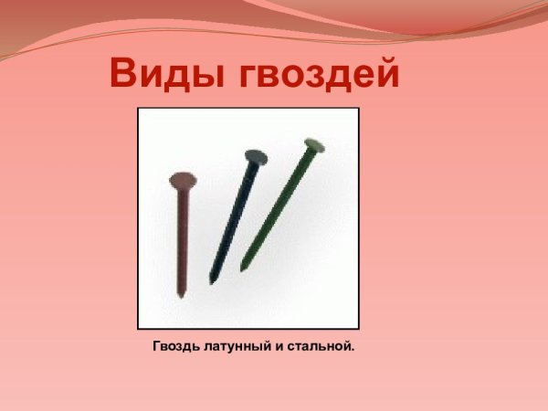 Виды гвоздей