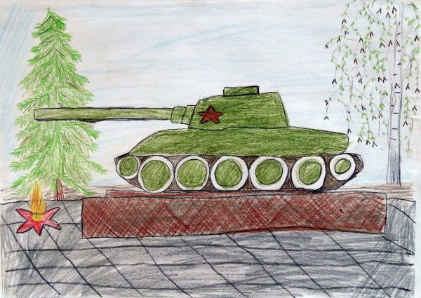 Памятник рисунок для детей