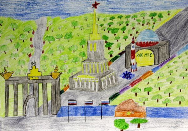 Рисунки Москвы детские