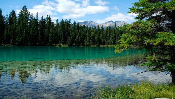 Запрудное бирюзовое озеро