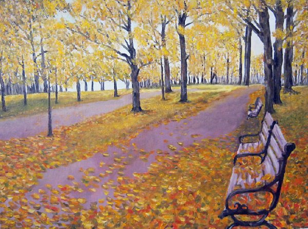Е Л Кульчицкая парк осенью картина