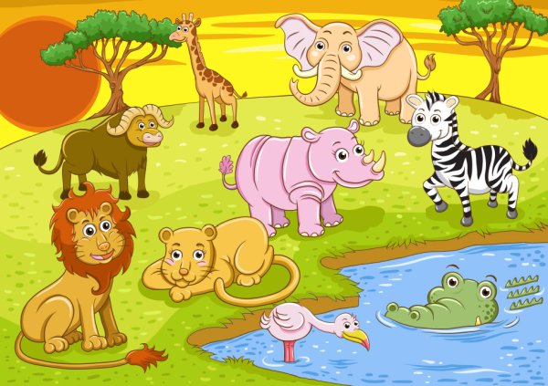 Африка для детей для занятия без животных