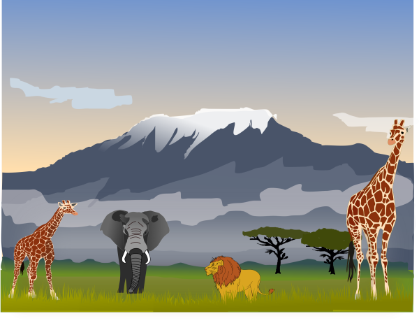 Гора Килиманджаро векто