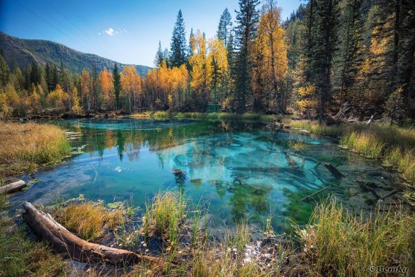 Гейзеровое озеро горный Алтай