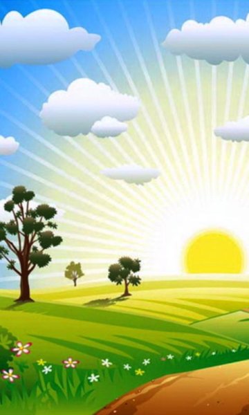 Детский фон природа