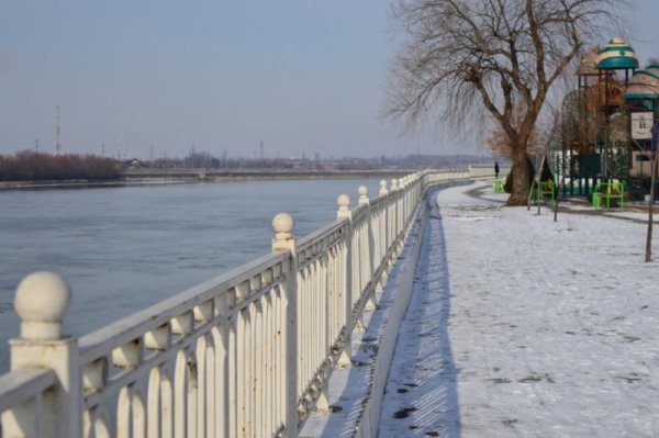 Краснодар река Кубань зимой
