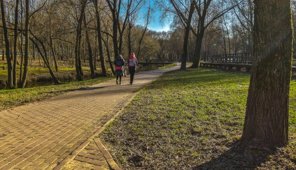 Прогулка в весеннем парке
