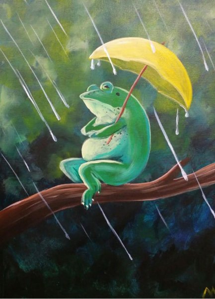 Лягушонок под дождем