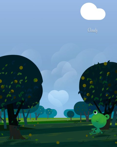 Лягушка из гугл погоды