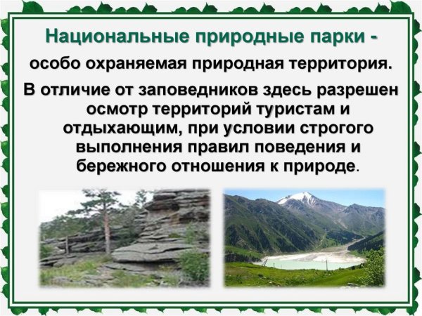 Национальные парки это определение