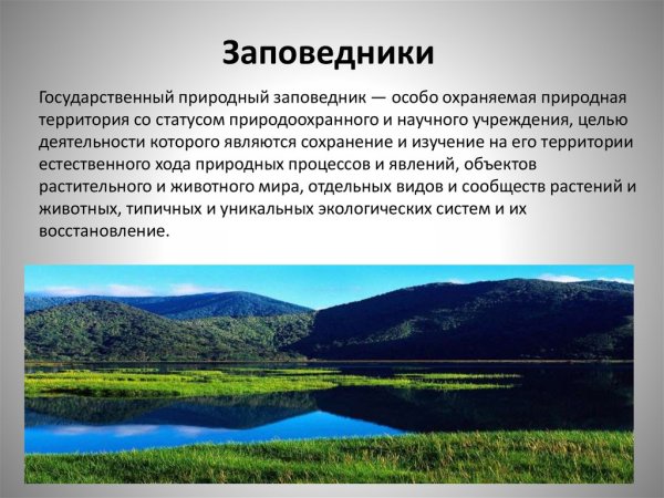 Особо охраняемые заповедники