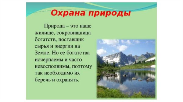 Проект охрана природы